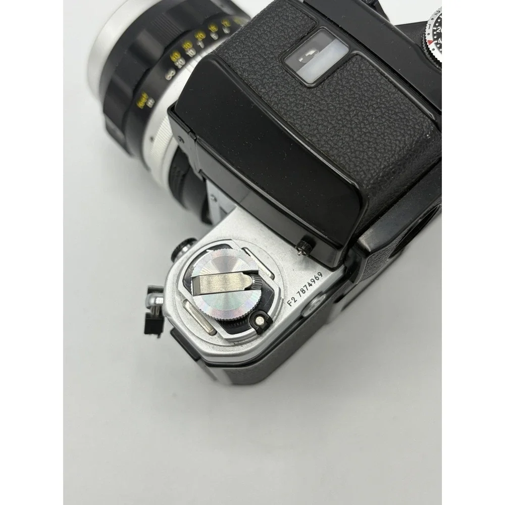Nikon F2 35mm SLR Film Camera Nikkor-P Auto 105mm f/2.5 Lens Kit Tested
